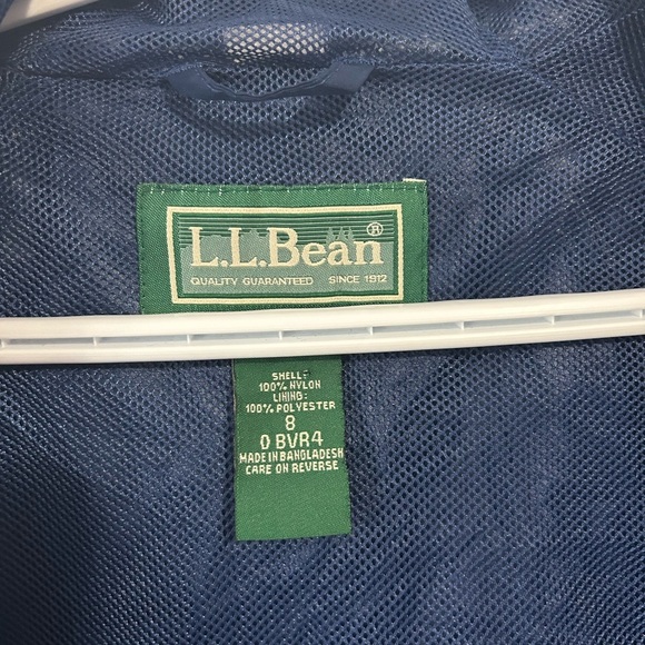 L.L. Bean Navy Discovery Rain Jacket - Picture 5 of 7